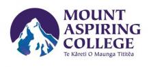 Mount Aspiring College logo